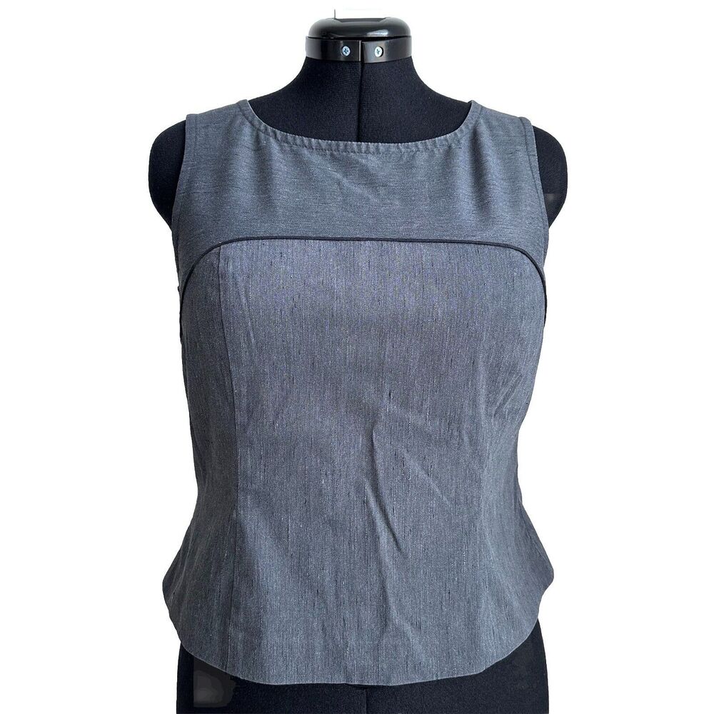 Blanca del Rey Gray Sleeveless Top Size EUR 40 US Medium 8